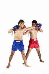Naklejka sport mężczyzna azjatycki ćwiczenie sztuki walki