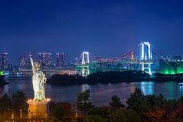 Naklejka japonia nowoczesny miejski most