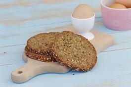 Plakat chleb razowy białka żółtozłoty usunąć gruby