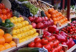 Naklejka rynek warzywo świeży jedzenie