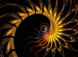 Naklejka fraktal nowoczesny spirala wzór