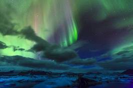 Plakat niebo islandia pejzaż piękny natura