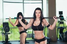 Fototapeta siłownia dziewczynka fitness zdrowy