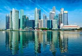 Obraz na płótnie śródmieście nowoczesny singapur krajobraz