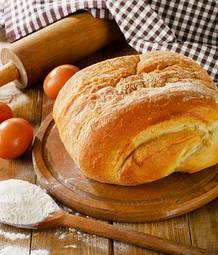 Naklejka mąka świeży jedzenie pszenica zdrowy