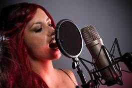 Fotoroleta karaoke makijaż muzyka mikrofon