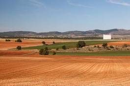 Naklejka pole droga wiejski hiszpania łąka