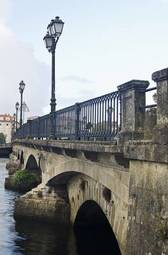 Naklejka hiszpania antyczny most budynek
