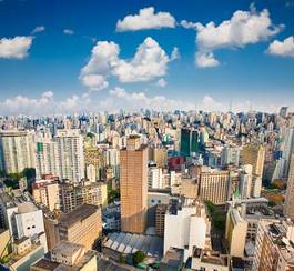 Naklejka miejski panorama widok brazylia panoramiczny