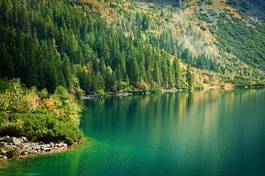 Naklejka drzewa europa góra jezioro