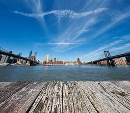 Obraz na płótnie most woda architektura brooklyn miejski