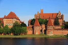 Obraz na płótnie zamek architektura polen średniowiecznej rzeki
