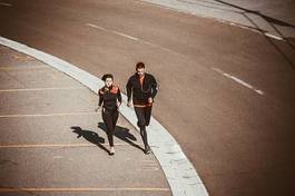 Plakat jogging ludzie sport kobieta ćwiczenie