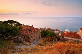Fototapeta wioska grecki grecja pejzaż architektura