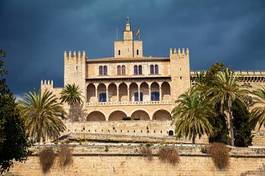 Plakat architektura zamek pałac hiszpania