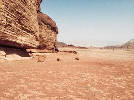 Plakat pustynia ejlat upał nationalpark kamień