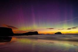 Fototapeta plaża fala morze świt szkocja