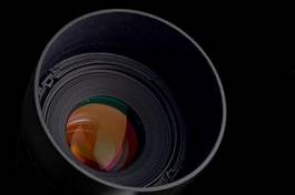 Naklejka kamera fotografia zbliżenie czarny
