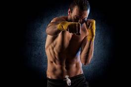Naklejka portret sport boks zdrowie