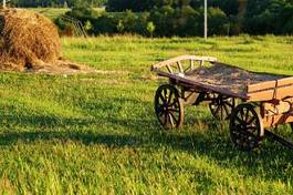 Fotoroleta retro wieś trawa stary pole