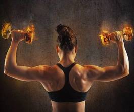 Fotoroleta sport ciało fitness kobieta siłownia
