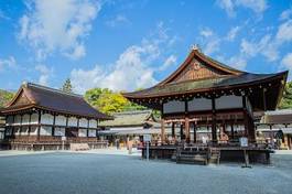 Naklejka błękitne niebo sanktuarium świątynia niebo japonia