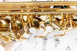 Naklejka piękny jazz sztuka muzyka złoto