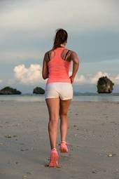 Obraz na płótnie kobieta lato zdrowy plaża sportowy