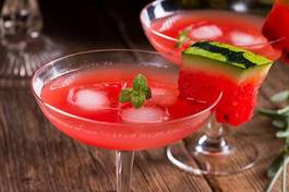 Obraz na płótnie watermelon juice with ice
