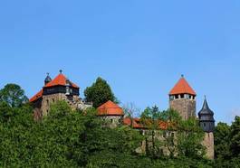 Obraz na płótnie wieś rycerz wieża zamek podróż