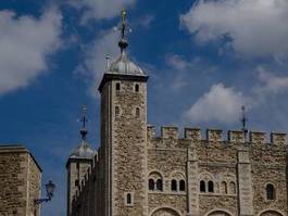 Plakat anglia tower of london zamek sławny atrakcją