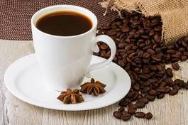 Naklejka napój kawiarnia filiżanka kawa