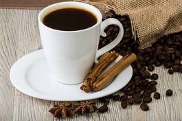 Naklejka napój kawa filiżanka kawiarnia