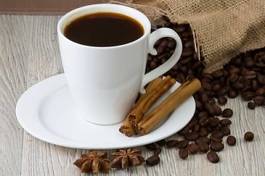 Fotoroleta kawa filiżanka kawiarnia napój brązowy