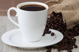 Naklejka kawa filiżanka kawiarnia