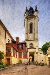 Fotoroleta kościół wejście miasto stary dzwonnica