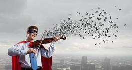 Naklejka widok skrzypce sztuka bohater muzyka