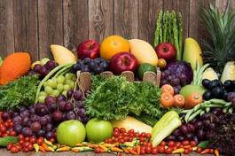Naklejka jedzenie zdrowy cytrus rynek warzywo
