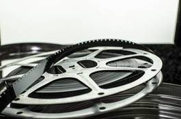 Naklejka antyczny kino makro film