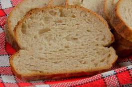 Naklejka świeży akcja chleb kromka z