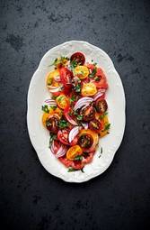 Plakat lato zdrowy pomidor jedzenie
