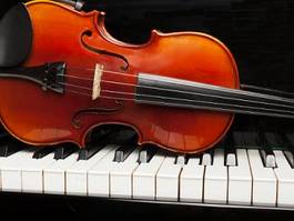 Obraz na płótnie skrzypce muzyka fortepian viola występ