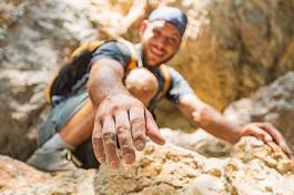 Naklejka mężczyzna sport zachęta alpinizm außenaufnahme