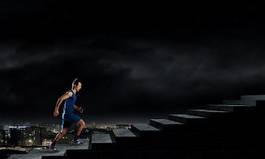 Obraz na płótnie sprinter zdrowy ruch jogging przystojny
