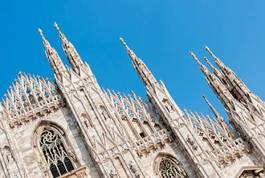 Plakat facade of the milan cathedral, italy