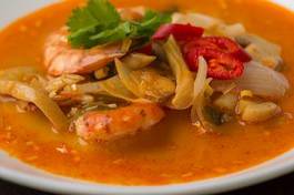 Fotoroleta spicy prawn soup