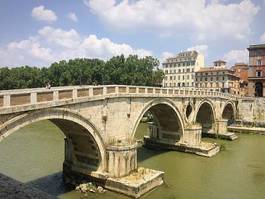 Obraz na płótnie lato most tyber rzeki roma