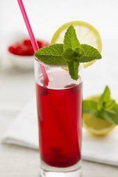 Naklejka lato jedzenie zdrowie napój czerwony
