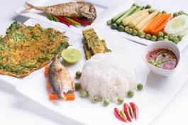 Obraz na płótnie świeży ryba azja jedzenie
