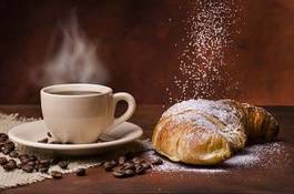 Naklejka kawa energia cukier puder śniadanie mała czarna